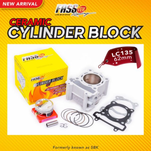 LC135 CYLINDER FASSTEK BLOCK RACING CERAMIC FORGED PISTON SET💯👍 ...
