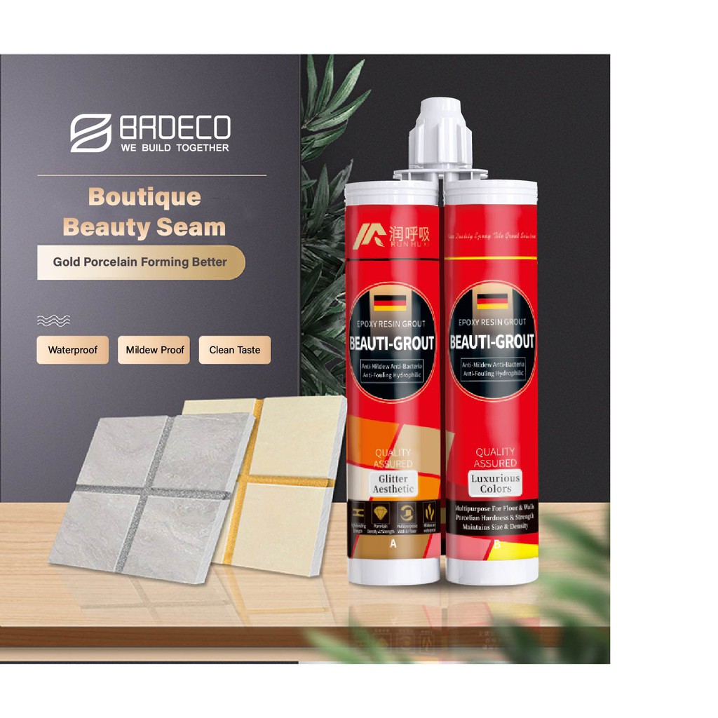 [BRDeco] Epoxy Tile Grout Gaps Glossy White Repair AntiMildew Eco