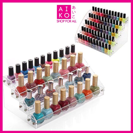 (AIKO) ACRYLIC COSMETIC DISPLAY RACK / ACRYLIC RACK / NAIL POLISH RACK ...