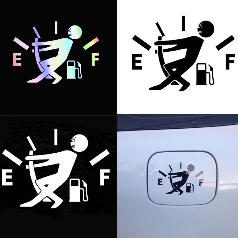 13x9.5cm car sticker petrol cover cap fuel tank funny sticker kereta ...