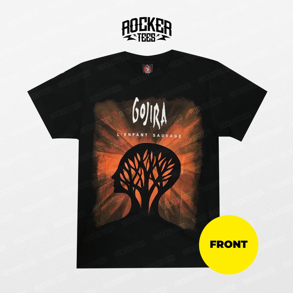 T-shirt Gojira L'Enfant Sauvage Headcase - Coton Bio Gris - Tailles M, L, XL Disponibles - Neuf Sans étiquettes