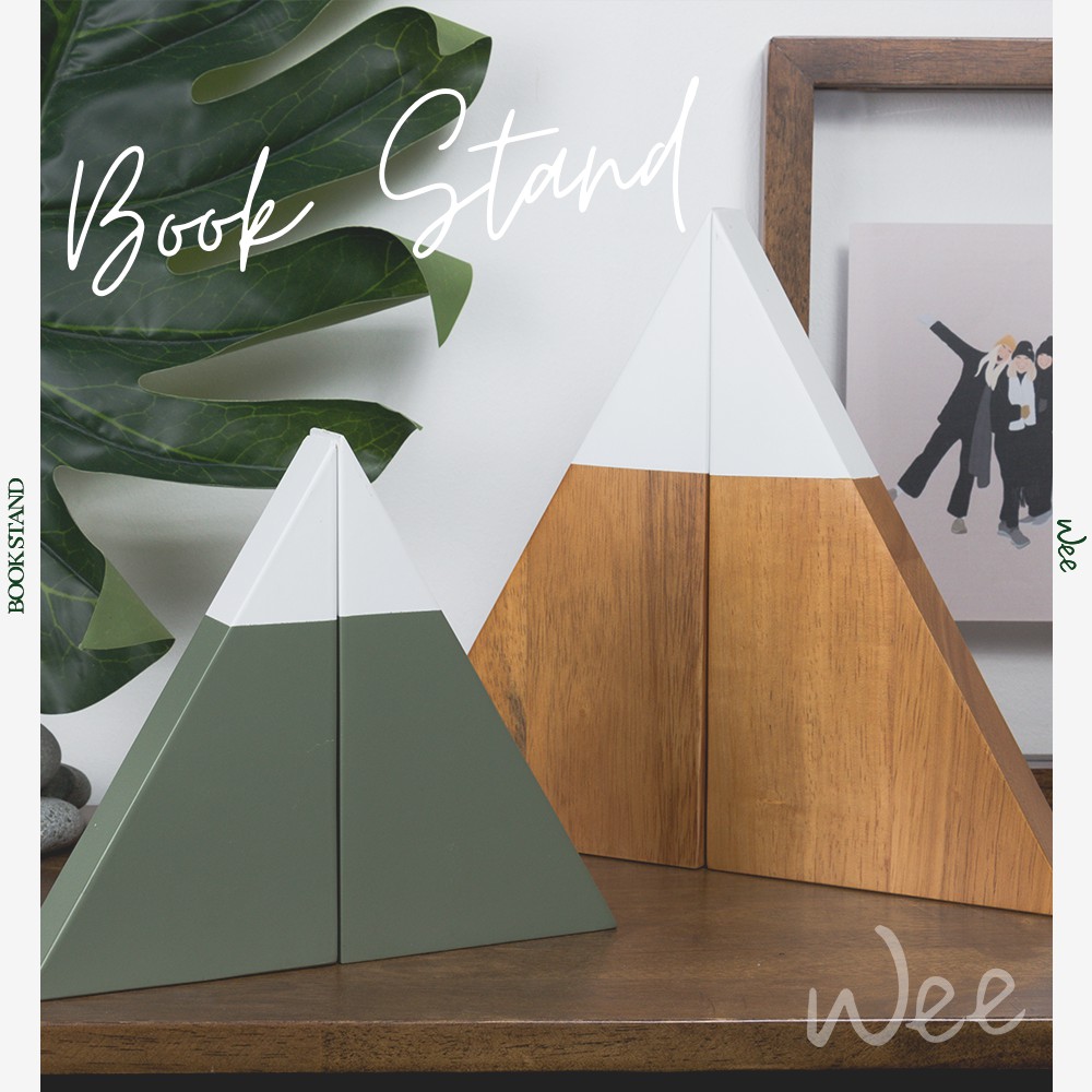 Wee Signature - Bookends | Book Stand | Wooden Mountain Book Holder ...
