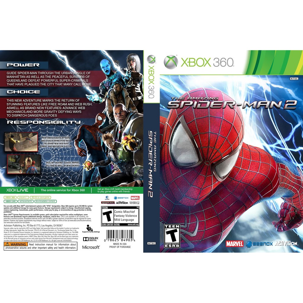 The amazing spider man deals 2 game for xbox one