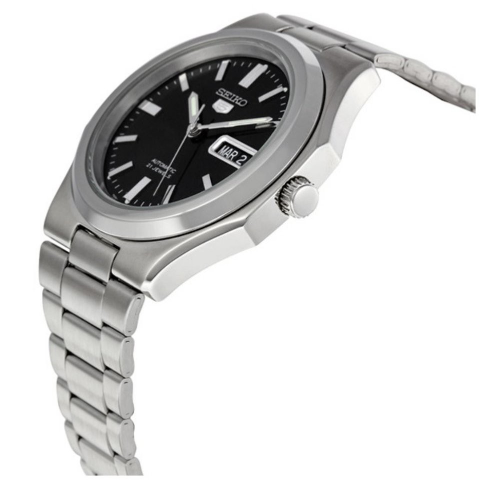 Seiko 5 SNKK47K1 Automatic Gents Stainless Steel Watch Silver Black Shopee Malaysia