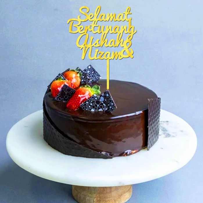 WEDDING TOPPER CAKE DESIGN (CUSTOM NAME) [JPEG FORMAT/FILE] [CAKE