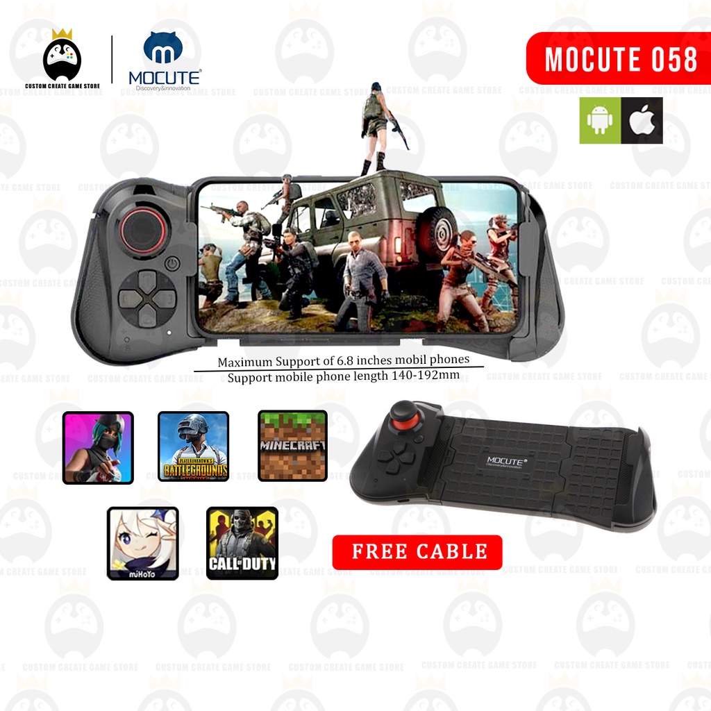 MOCUTE 058 Game Pad Wireless Bluetooth Controller Joystick Phone VR PC ...