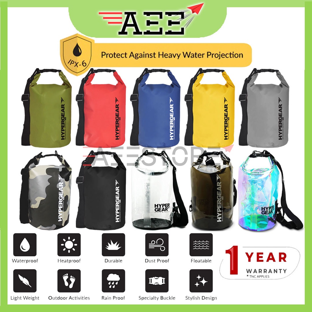 (Original) ( 10 Litres ) Hypergear Dry Bag Lite ( Waterproof / Floatable / Durable / Lightweight