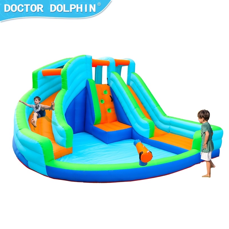 Kolam Renang Budak Dr Dolpin Inflatable Waterpark Bouncy Castle ...