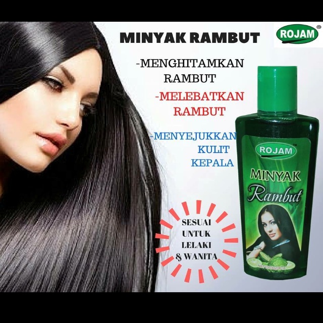 Minyak Rambut Rojam (sesuai untuk semua peringkat umur) | Shopee Malaysia