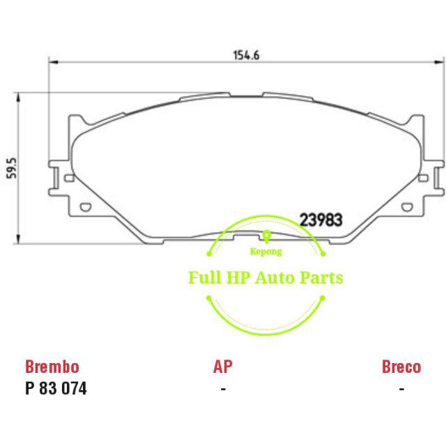 Original Brembo Brake Pad Lexus IS250 GSE20R Shopee Malaysia