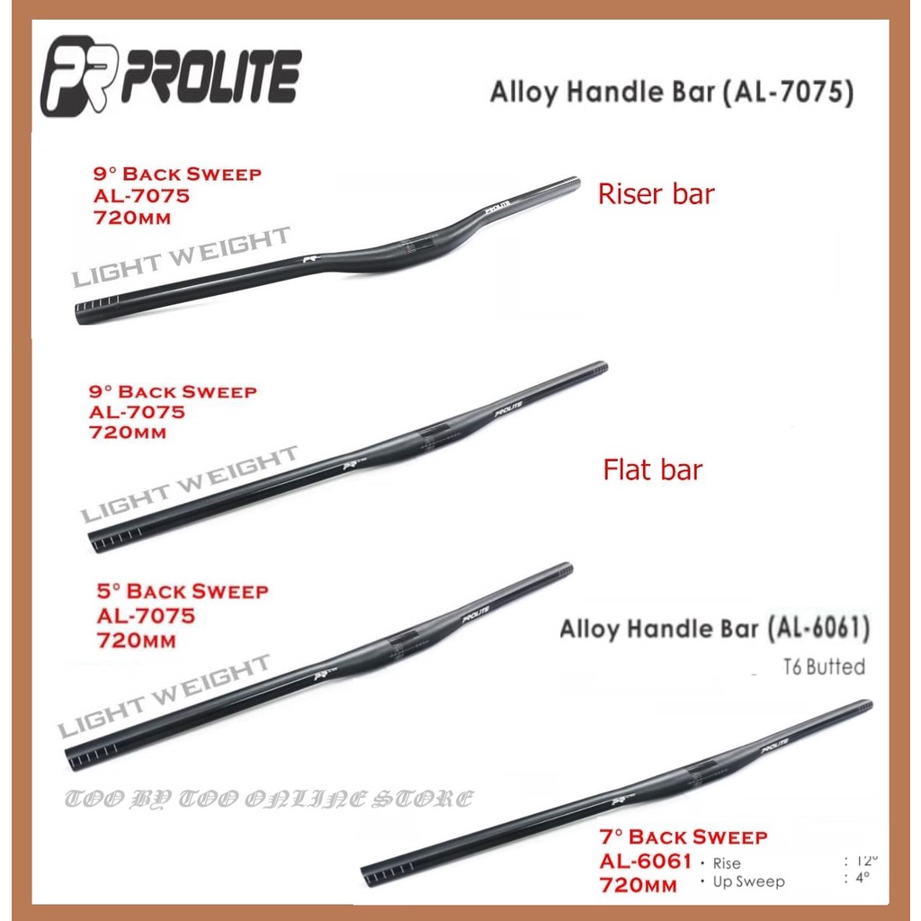 SENCE/PROLITE/UNO Flat Straight Riser MTB Superlight Alloy Handlebar 31 ...