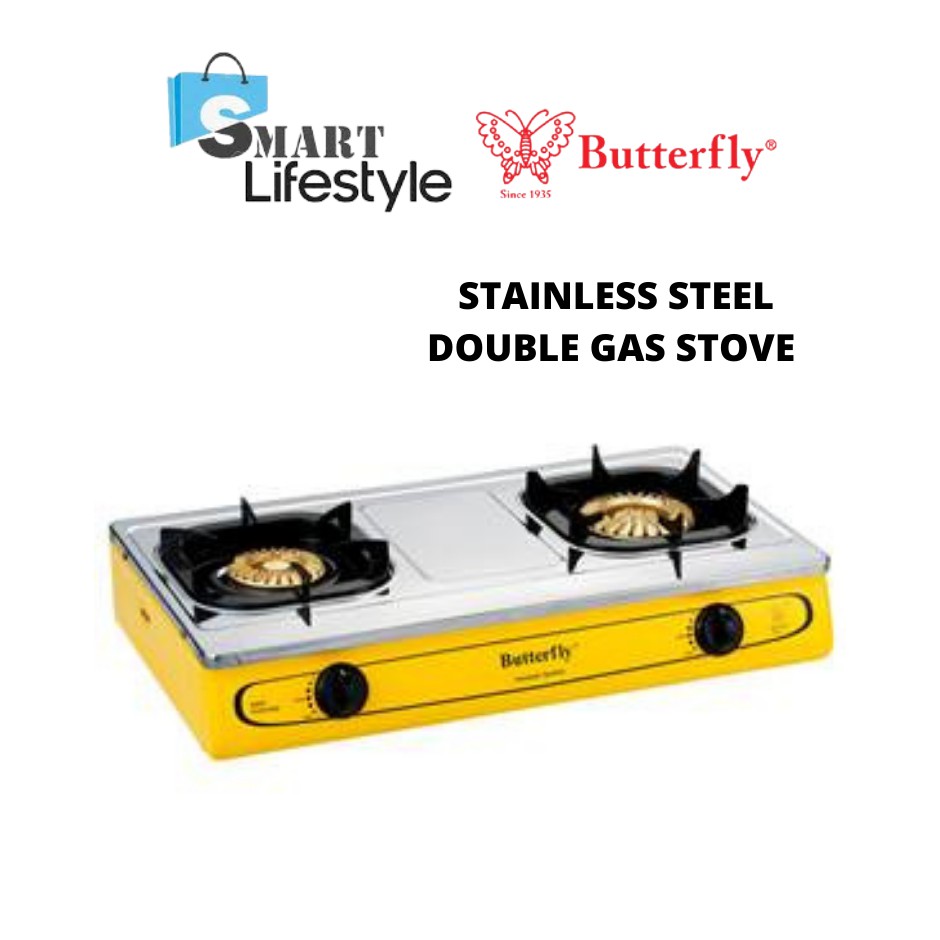 Butterfly Stainless Steel Double Gas Stove BGC8823 / Sawana SW938S