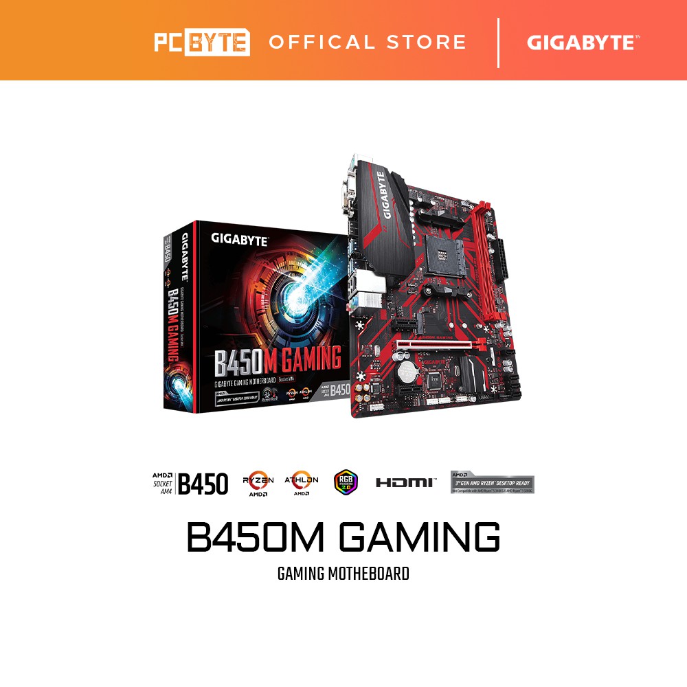 Gigabyte B450M Gaming AM4 MATX Motherboard Shopee Malaysia