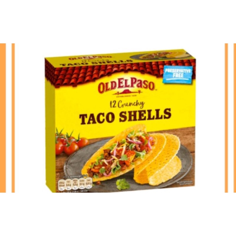 Old El Paso 10 12 Crunchy Original Taco Shells 135g 156g Shopee Malaysia