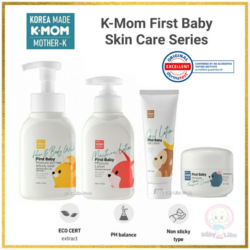 K-MOM First Baby Skin Care Series (Moisture 2in1 Hair And Body Wash ...