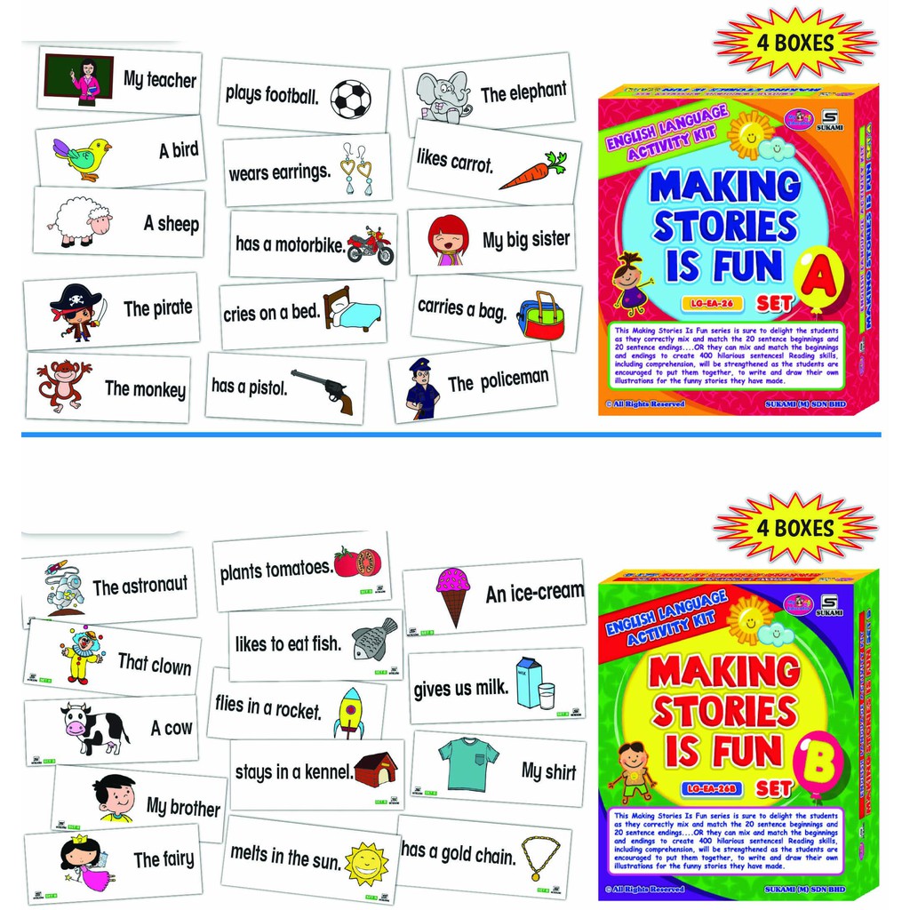 HIP English Activity Kit - Making Stories Is Fun (Set A & Set B ...