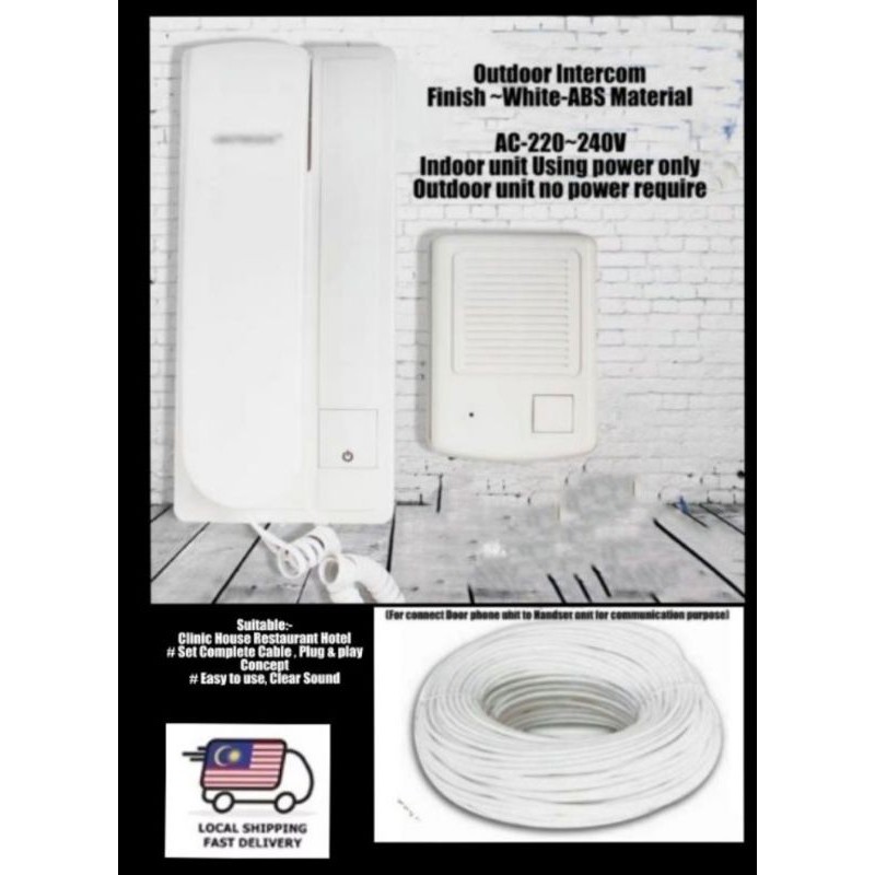 AC-240 Type- Intercom set ( Privacy, Avoid Face to Face) | Shopee Malaysia