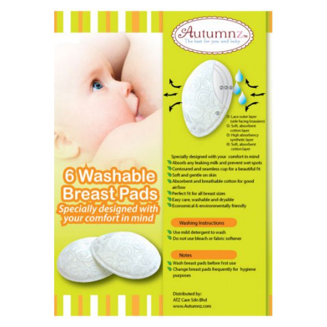 AUTUMNZ WASHABLE BREAST PADS (6 PCS SET) Shopee Malaysia
