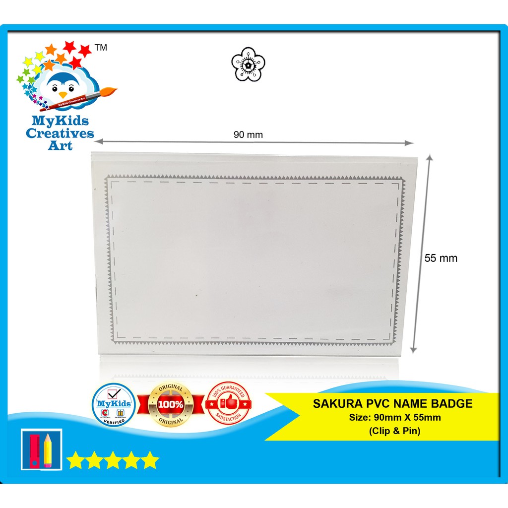 SAKURA PVC NAME BADGE (CLIP & PIN) Shopee Malaysia