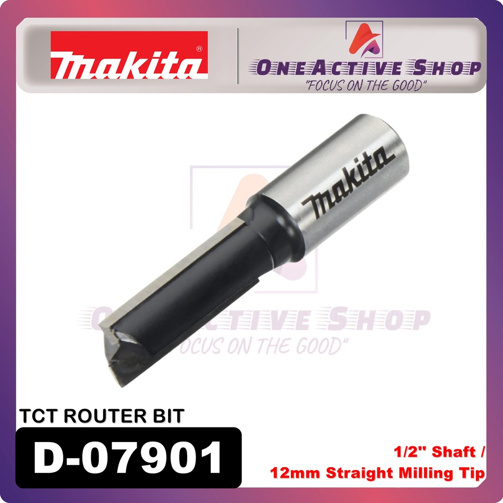 MAKITA ROUTER BIT D07901 ( 1/2'' Shaft / 12mm Straight Milling Tip