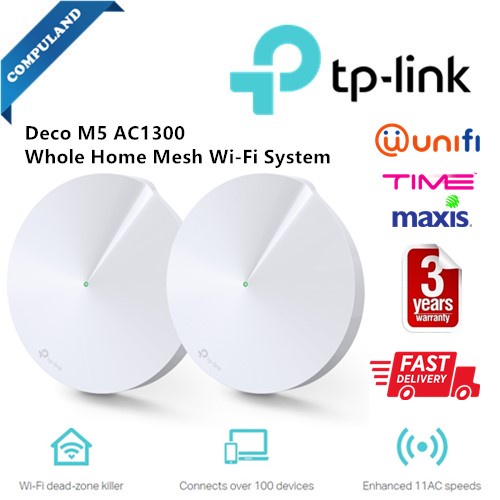 Deco M5, AC1300 Whole Home Mesh Wi-Fi System