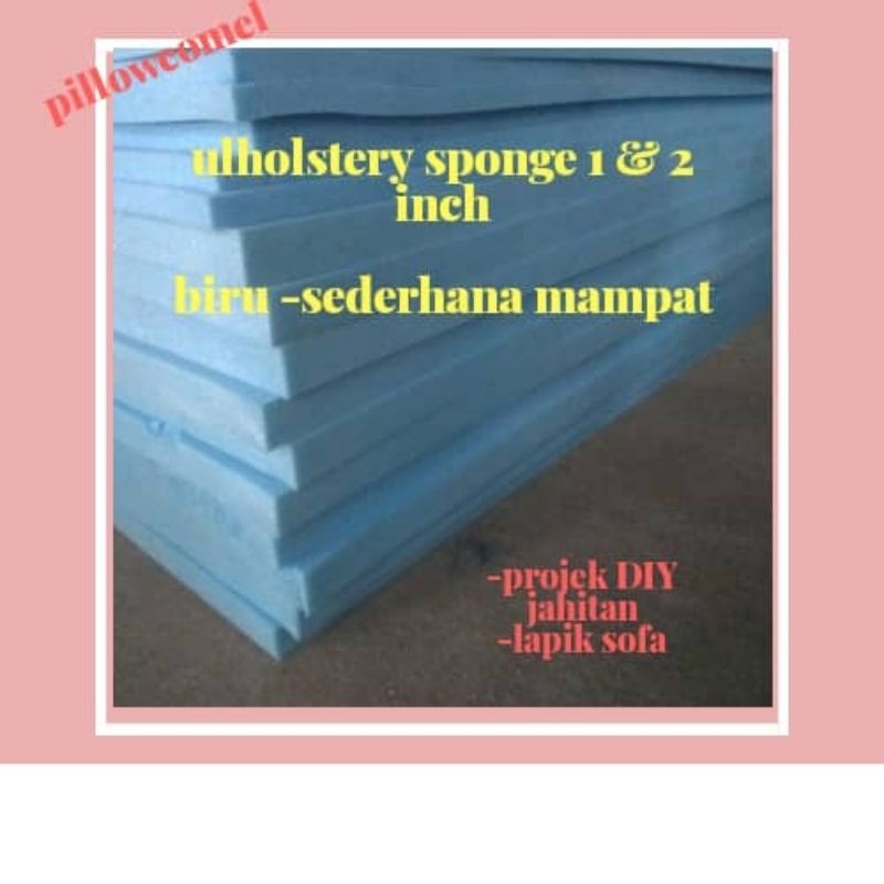 Multipurpose upholstery sofa sponge pu foam span biru medium density 1 ...