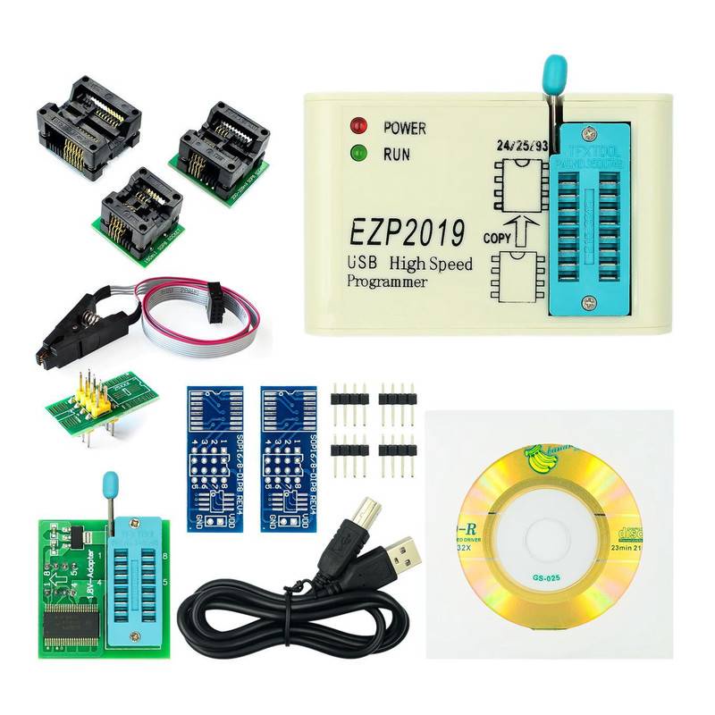 EZP2019 High-speed SPI FLASH Programmer 24/25/93 Bios 25T80 Burning ...