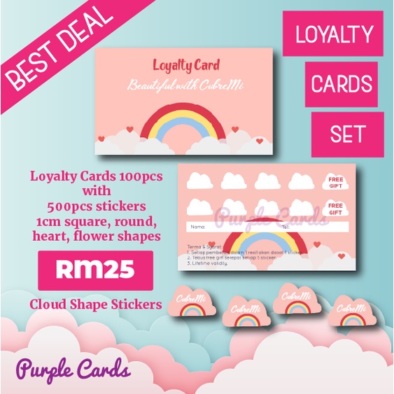 Loyalty Card Set with Sticker Printing/Business Card | Shopee Malaysia