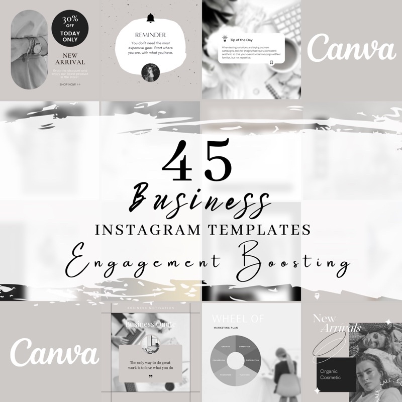 45 Templates For Instagram, Small Business Templates, Social Media ...