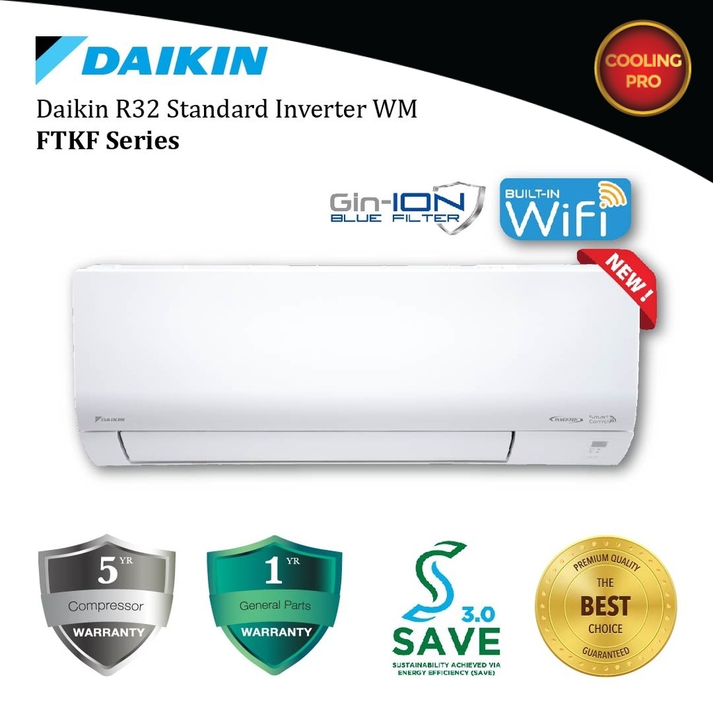 Daikin 1 0 2 5hp Standard Inverter Air Conditioner Ftkf Series R32