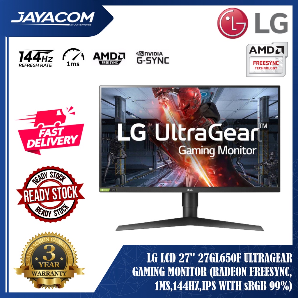 LG LCD 27" 27GL650F Ultragear Gaming Monitor (RADEON FREESYNC,1MS,144HZ ...