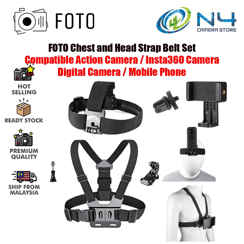 Chest Head Strap Belt Head Strap Mount Chest Mount Harness Kit Phone Chest Strap for Mobile