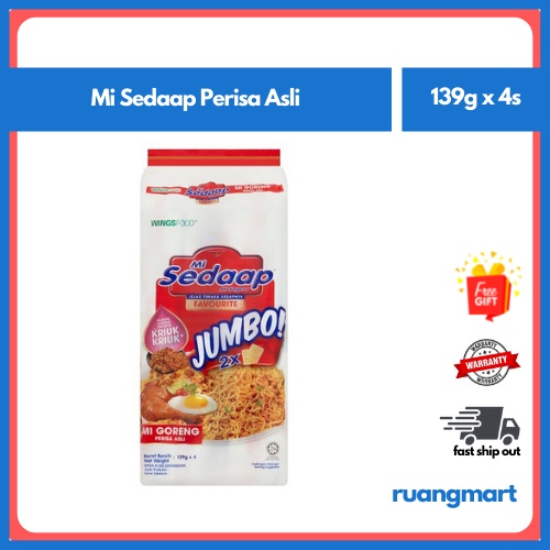 Mi Sedap Instant Fried Noodles Original Flavour 4 X 139g Shopee Malaysia