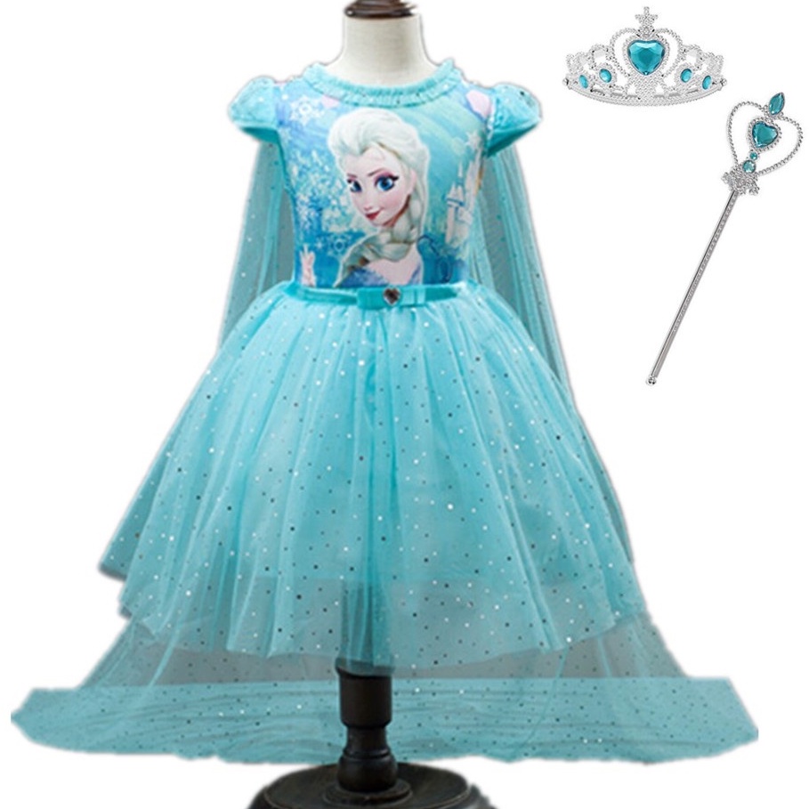 Elsa Dress Vestido Frozen Bebe Elsa Dress Capa De Frozen Elsa
