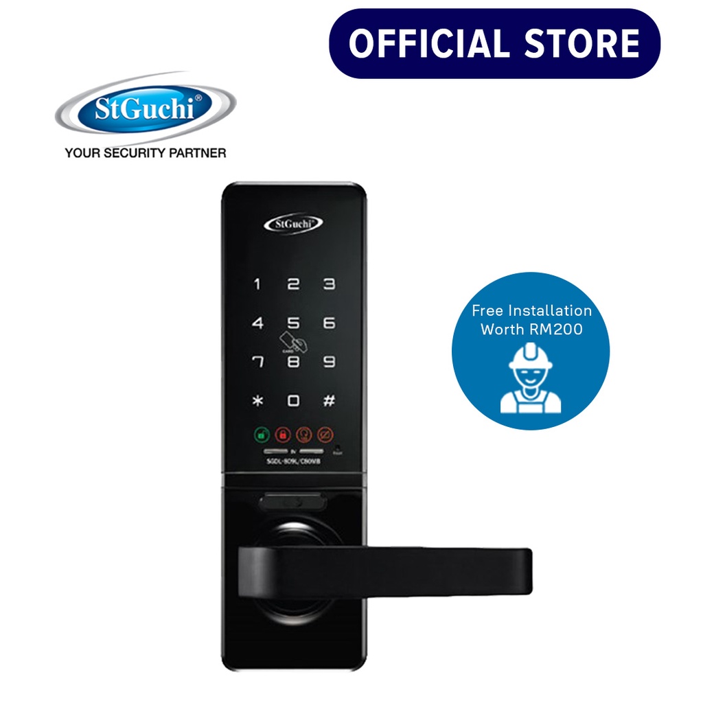 St Guchi Digital Door Lock LH860SKN with Big Mortise Free