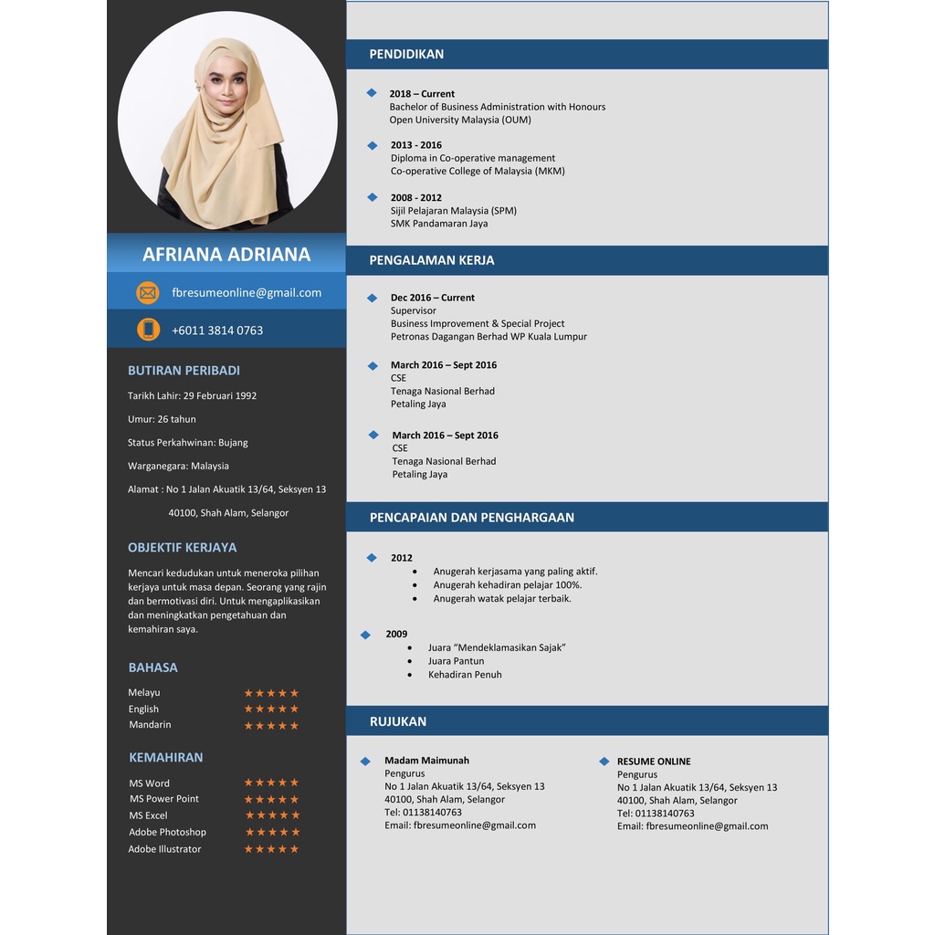 [Malay] 20 Sets Professional Resume/CV Templates 🔥 Edit Dalam Microsoft ...