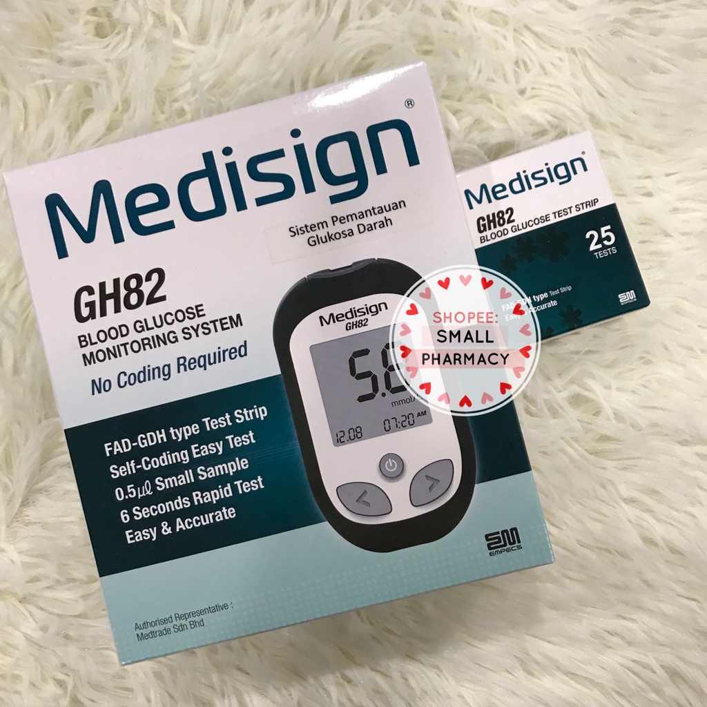 Medisign GH82 Blood Glucose Monitoring System/ Test Strip 25s *Machine