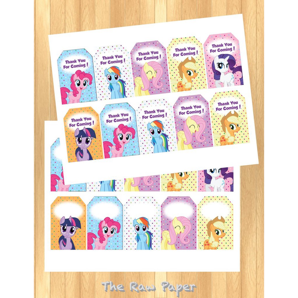 My little pony sales thank you tags