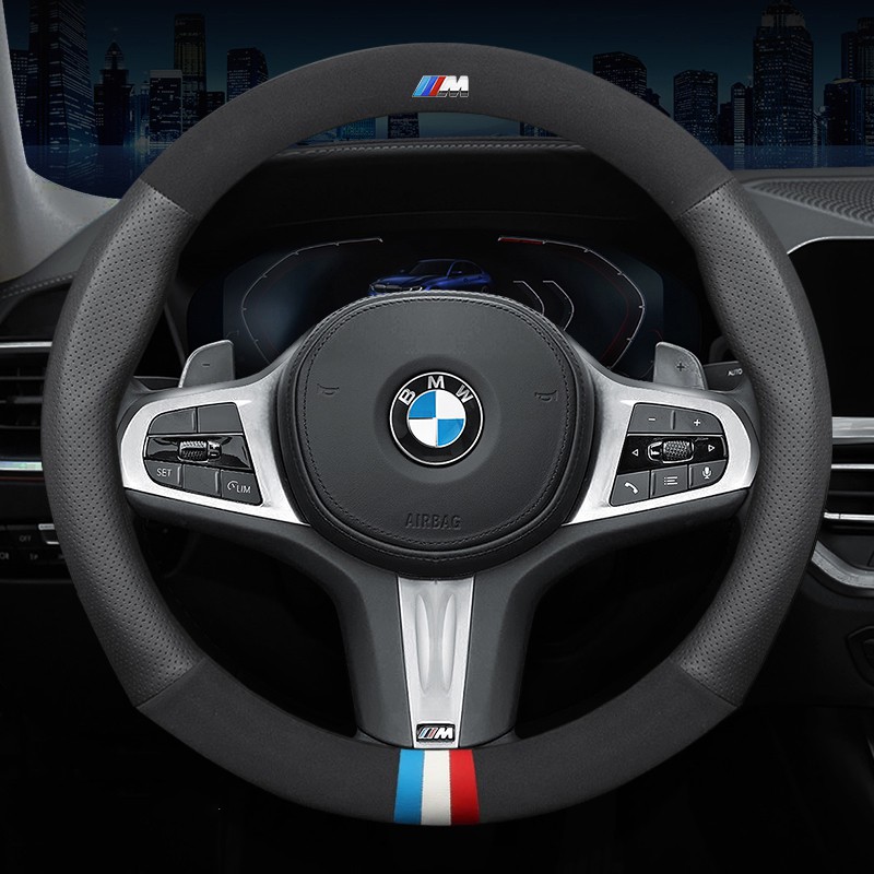 Car Steering Wheel Cover Leather For BMW X1 X2 X3 X4 X5 X6 X7 M3 M4 M5 ...