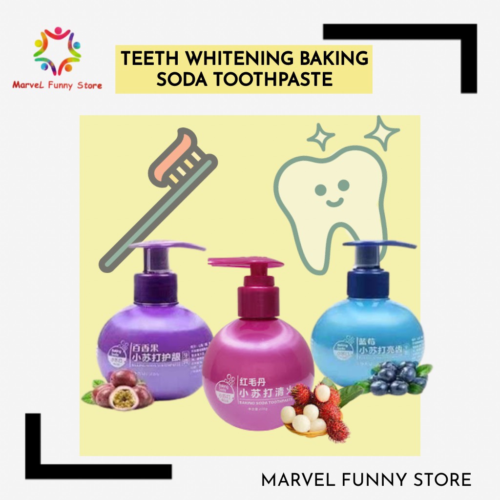 100 ORIGINAL BAKING SODA WHITENING TOOTHPASTE PEMUTIH GIGI HALAL VIRAL