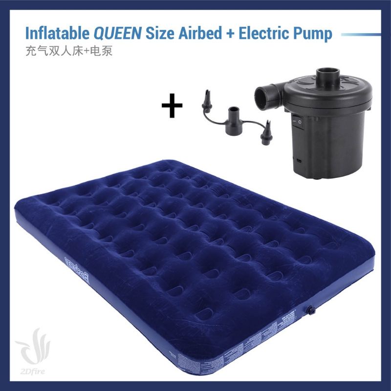 Comfort Quest Inflatable Bestway Single Camping Flocked Air Bed Bestway