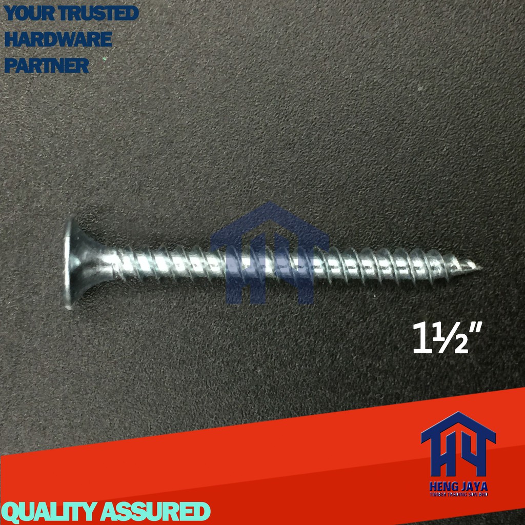 6# DRYWALL SCREW (+) - ZINC PLATED (1KG / BOX)/ SKRU TAJAM PUTIH UTK ...