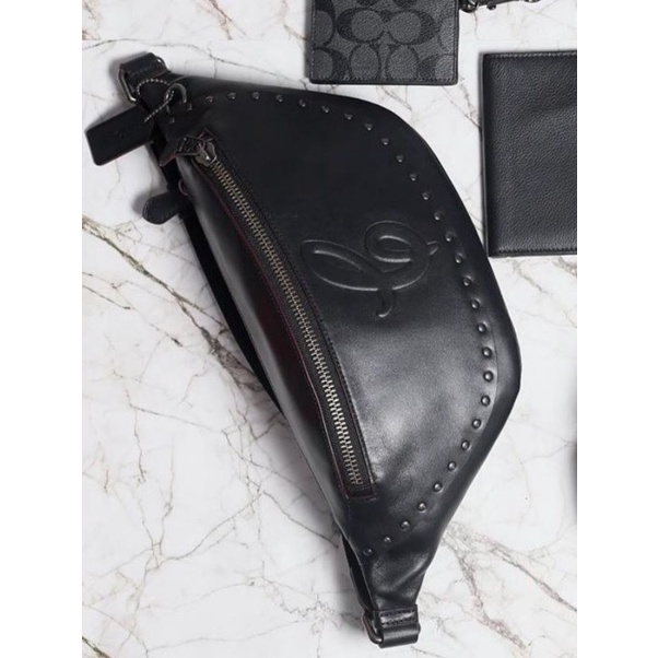 Coach Mens Belt Bag Black Shopee Malaysia