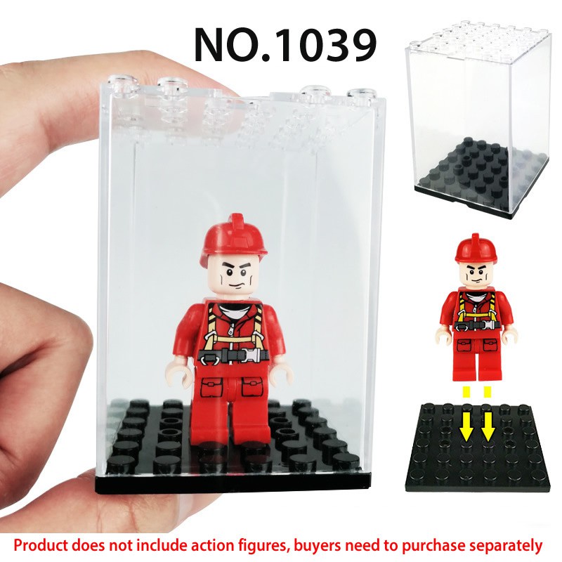 Minifigure display cabinet transparent minifigure box building block