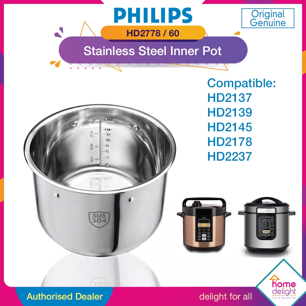 Philips rice cooker best sale stainless steel inner pot