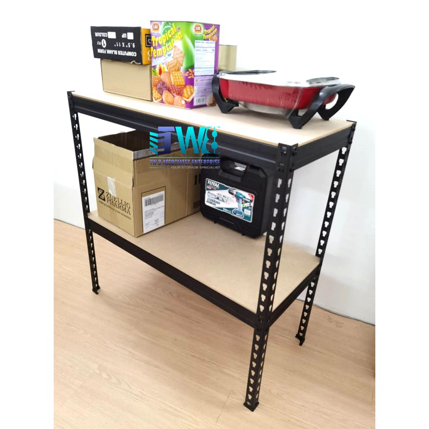 Boltless Rack / table rack/ rak meja Rak Besi Store Multipurpose Rack ...