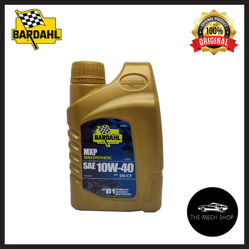 BARDAHL MXP Fully Synthetic 5W40 Engine Oil 4 Litre