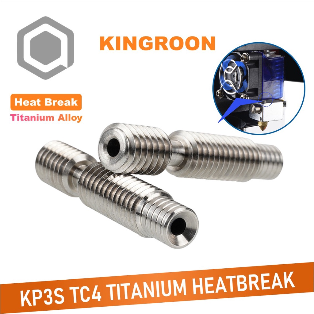 Kingroon KP3S TC4 Titanium Alloy AllMetal Heat Break High Temp
