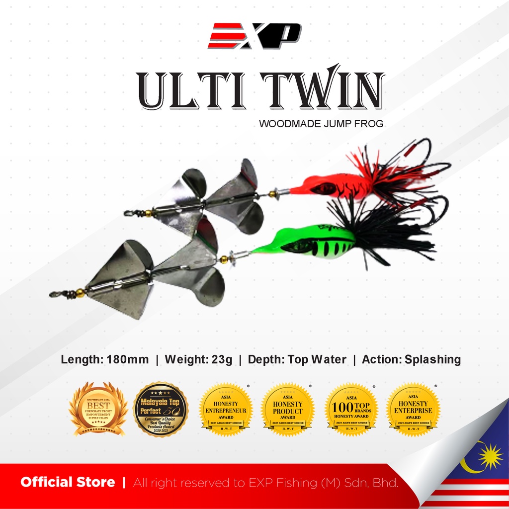 EXP Ulti Twin Slash Bait ULTIMATE Snakehead Fishing Lure for Toman ...