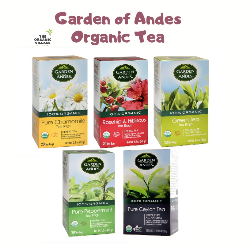 Garden Of Andes Organic Tea Chamomile Rosehip Ceylon Mint Greentea 20 Tea Bags Shopee Malaysia